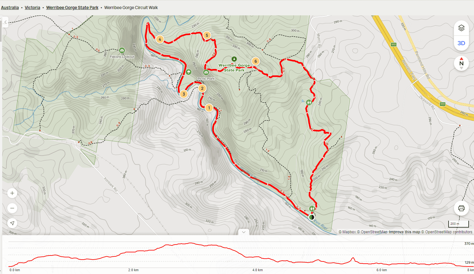 Bushwalking 588 - Werribee Gorge Circuit Walk