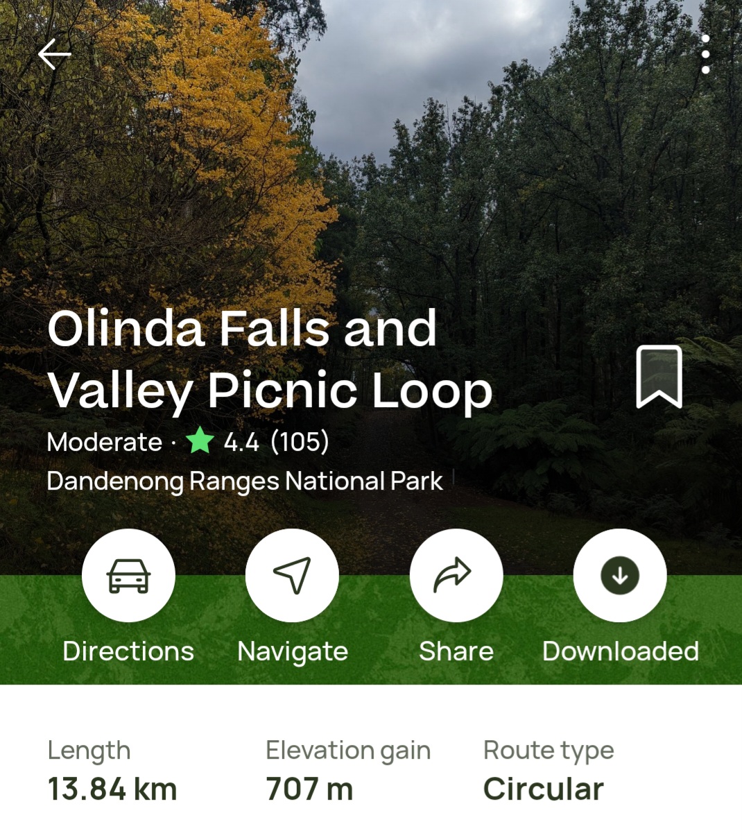 Olinda Falls and Valley Picnic Loop