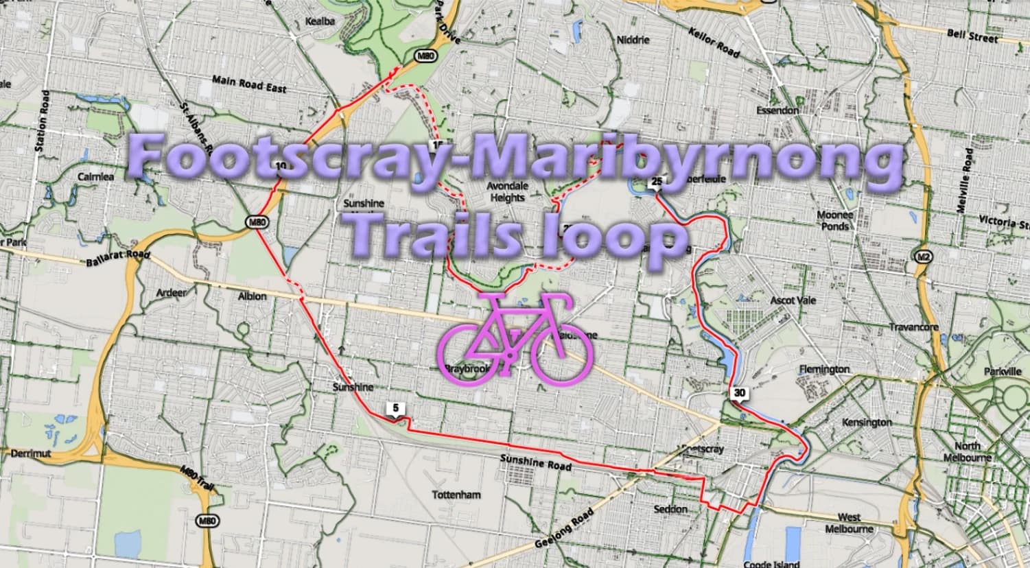 Footscray-Maribyrnong Trails loop