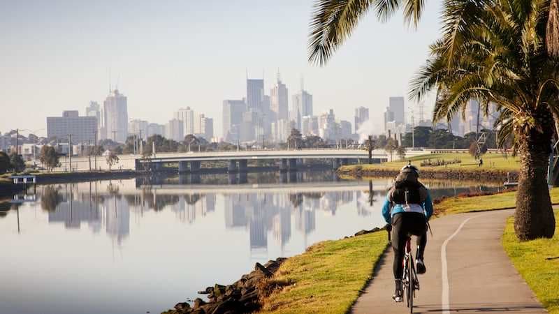 Cycling-Maribyrnong river- Capital City Trail - Footscray Trail